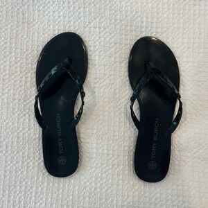Tory Burch studded jelly flip flop, black
